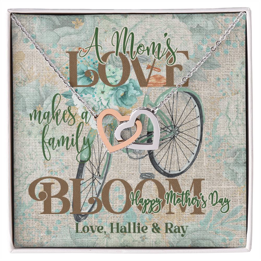 Mother'S Day Sparkly Necklace Two Hearts Pendant For Mom Gift For Your Amazing Mom And Stepmom Premium Quality Gift For Mom Interlocking Hearts Necklace