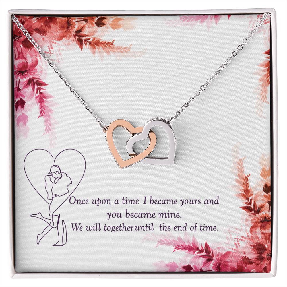 Together Until The End Of Time - Ih Interlocking Hearts Necklace