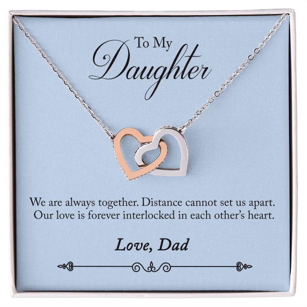 Necklace Of Dad Daughter Interlocking Hearts Interlocking Hearts Necklace