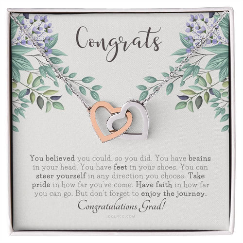 Graduation Gift Necklace Graduation Gift For Her College Graduation Gift For Her High School Senior Graduation Class Of Interlocking Hearts Necklace