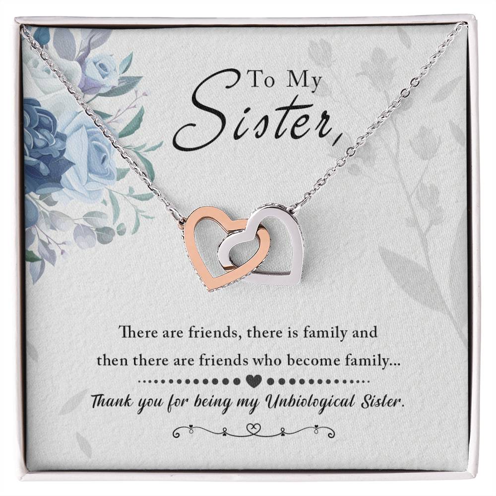 To My Sister Interlocking Hearts Interlocking Hearts Necklace
