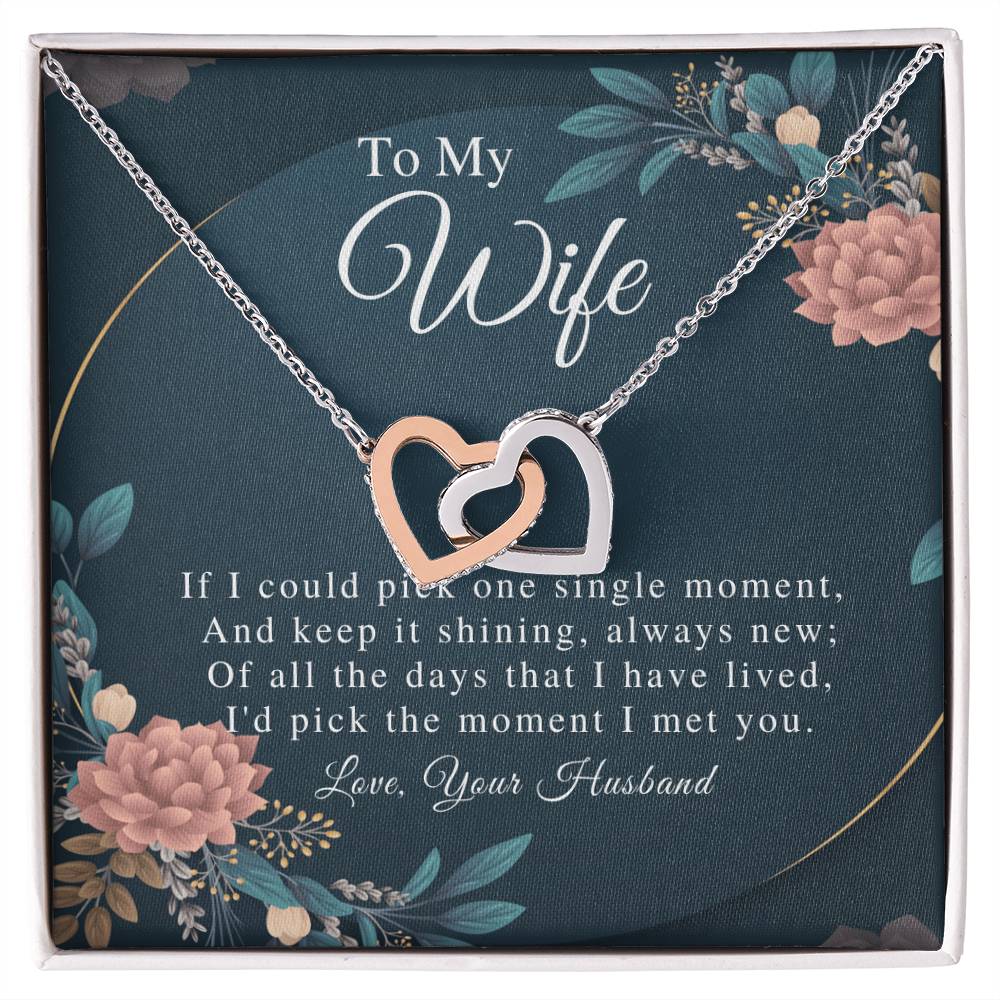 The Moment I Met You - Interlocking Hearts Necklace