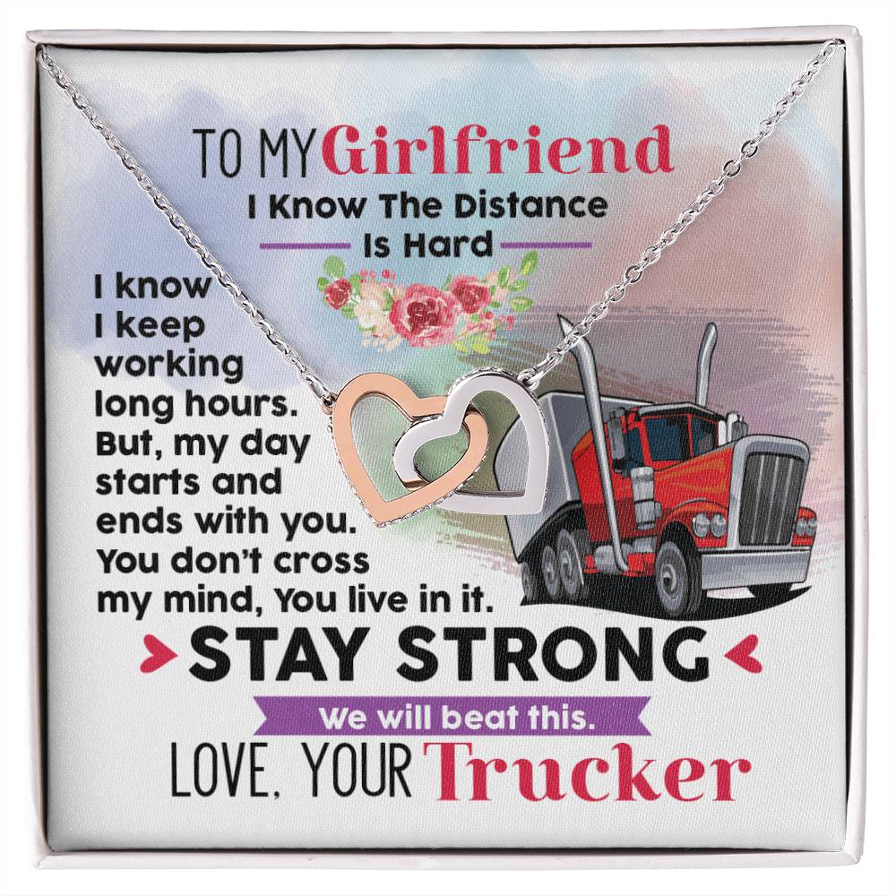 Gift For Girlfriend- Interlocking Heart Necklace Interlocking Hearts Necklace