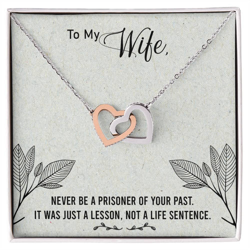 Gift For You My Wife. Interlocking Hearts Necklace