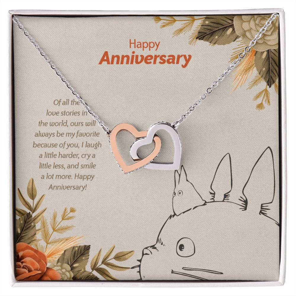 Totoro Anniversary Edition My Favorite Story Of Us - Interlocking Hearts Necklace