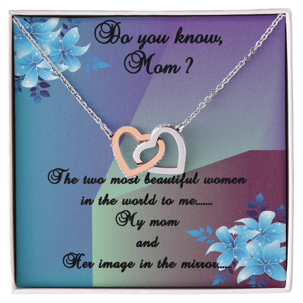 Gift For Mother Interlocking Hearts Necklace