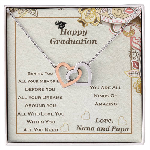 Interlocking Heart Necklace For Your Granddaughter Perfect Graduation Gift Interlocking Hearts Necklace