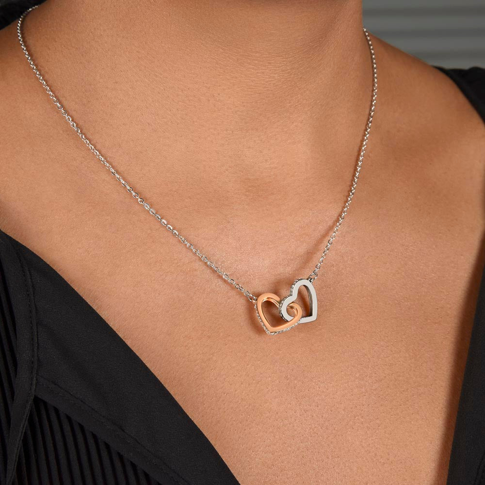 My Daughter - Proud Of You - Necklace Interlocking Hearts Necklace