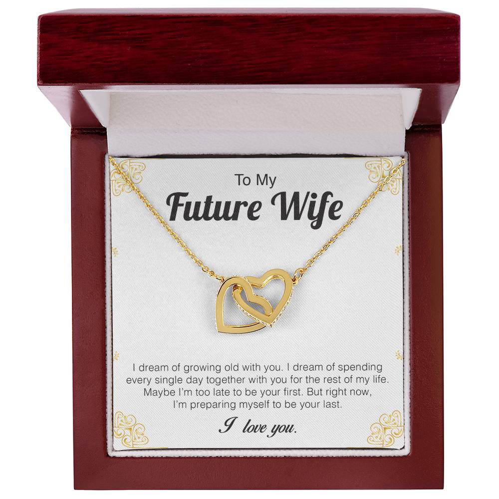 To My Future Wife - Interlocking Hearts Premium Lovecube Interlocking Hearts Necklace