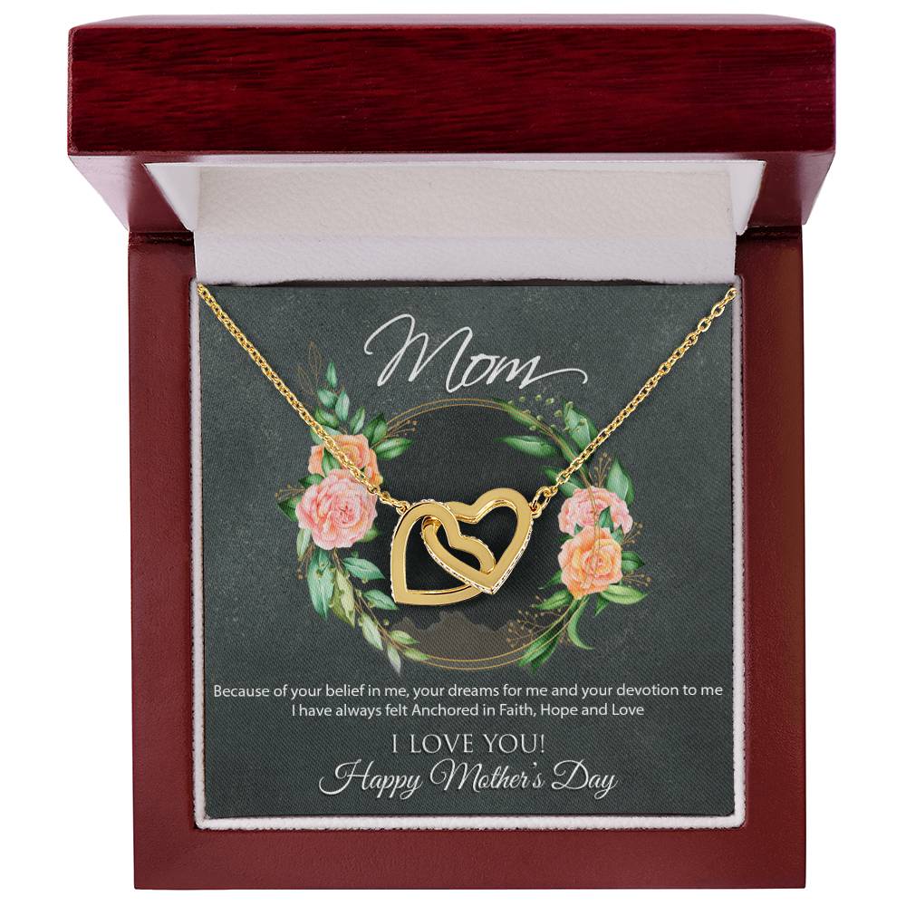 To My Mom Interlocking Hearts Necklace