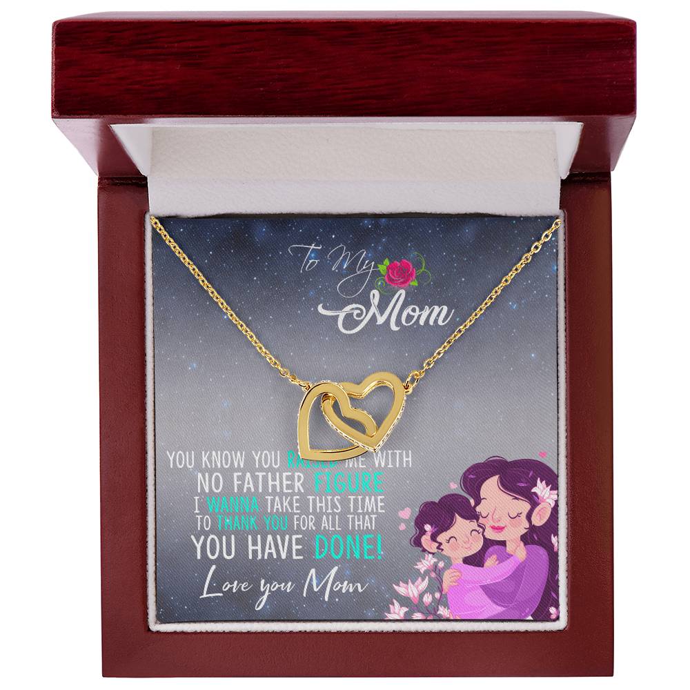 Single Mom Two Hearts Necklace Interlocking Hearts Necklace