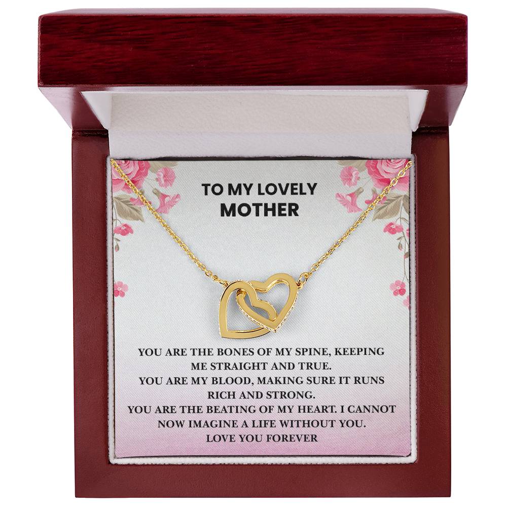 To My Lovely Mother - I Cannot Imagine Life Without You - Necklace Interlocking Hearts Necklace