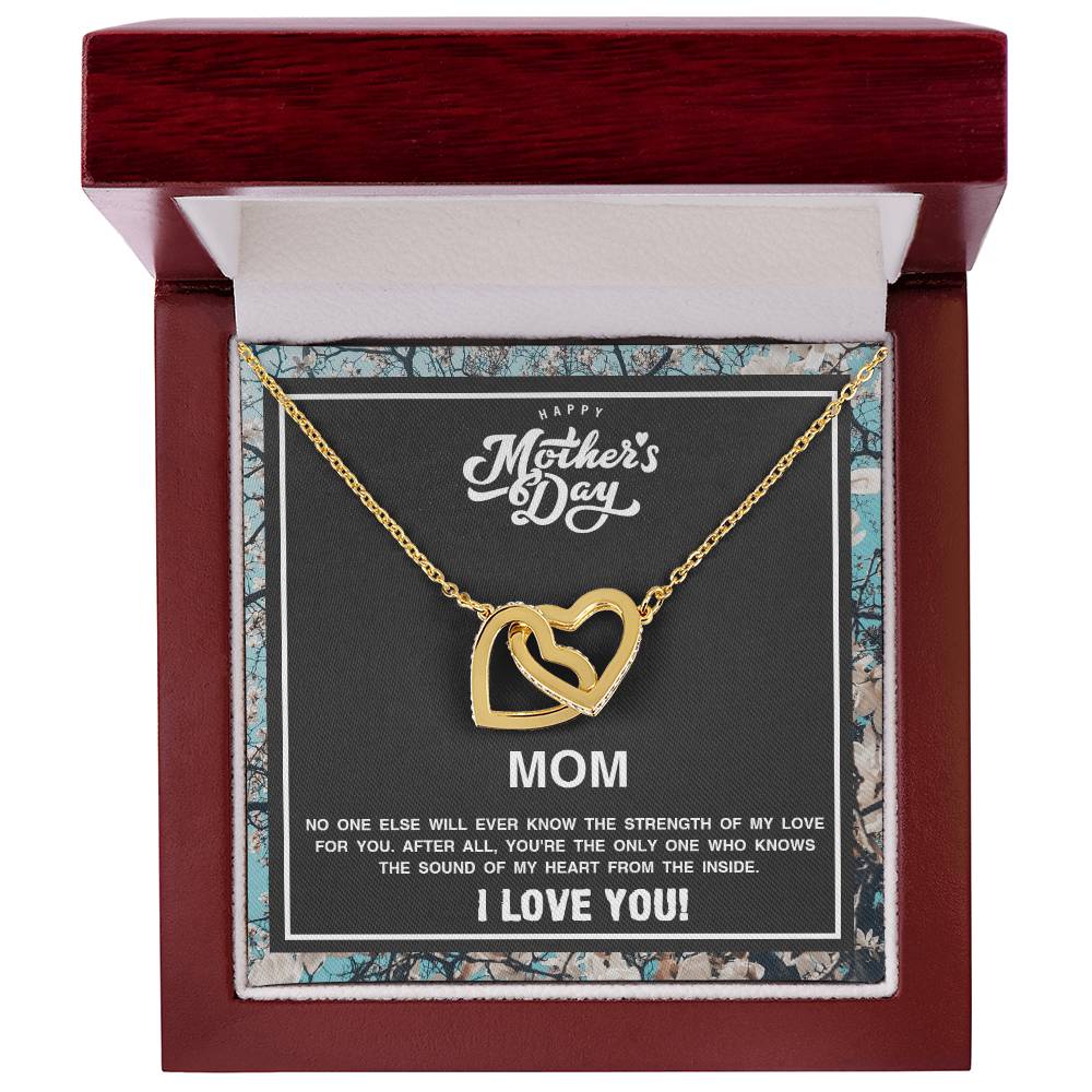 Happy Mother'S Day Gift For Mom Interlocking Hearts Necklace
