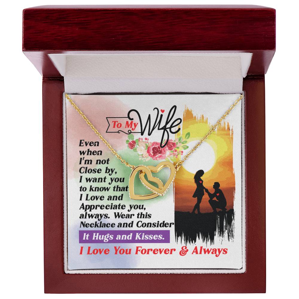 Gift For Wife- Interlocking Heart Necklace Interlocking Hearts Necklace