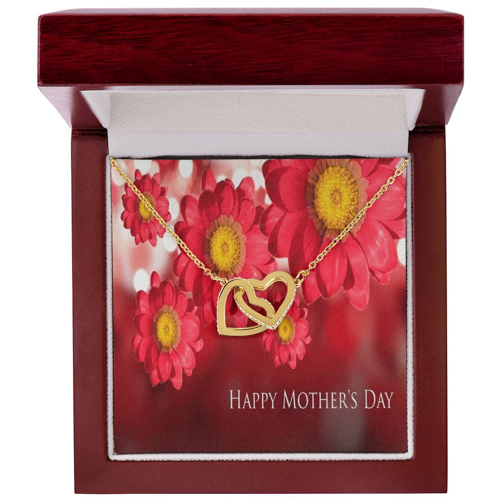 To My Sweet Mom Interlocking Hearts Necklace