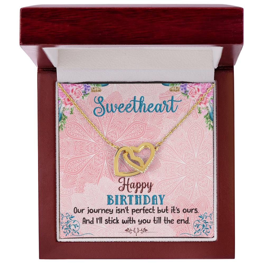 Gift For Her - Sweetheart Birthday Necklace Interlocking Hearts Necklace