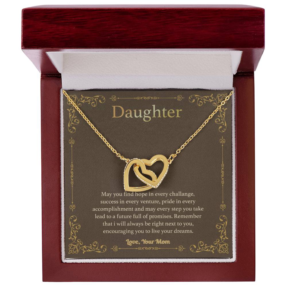 Graduation Gift For Your Daughter Gorgeous Love Knot Necklace. Interlocking Hearts Necklace
