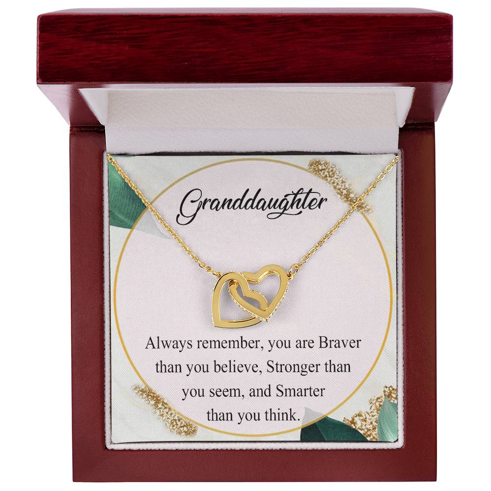 Granddaughter Necklace Personalized Granddaughter Necklace Giftinterlocking Hearts Necklace For Daughtergranddaughter'S Birthday Necklace