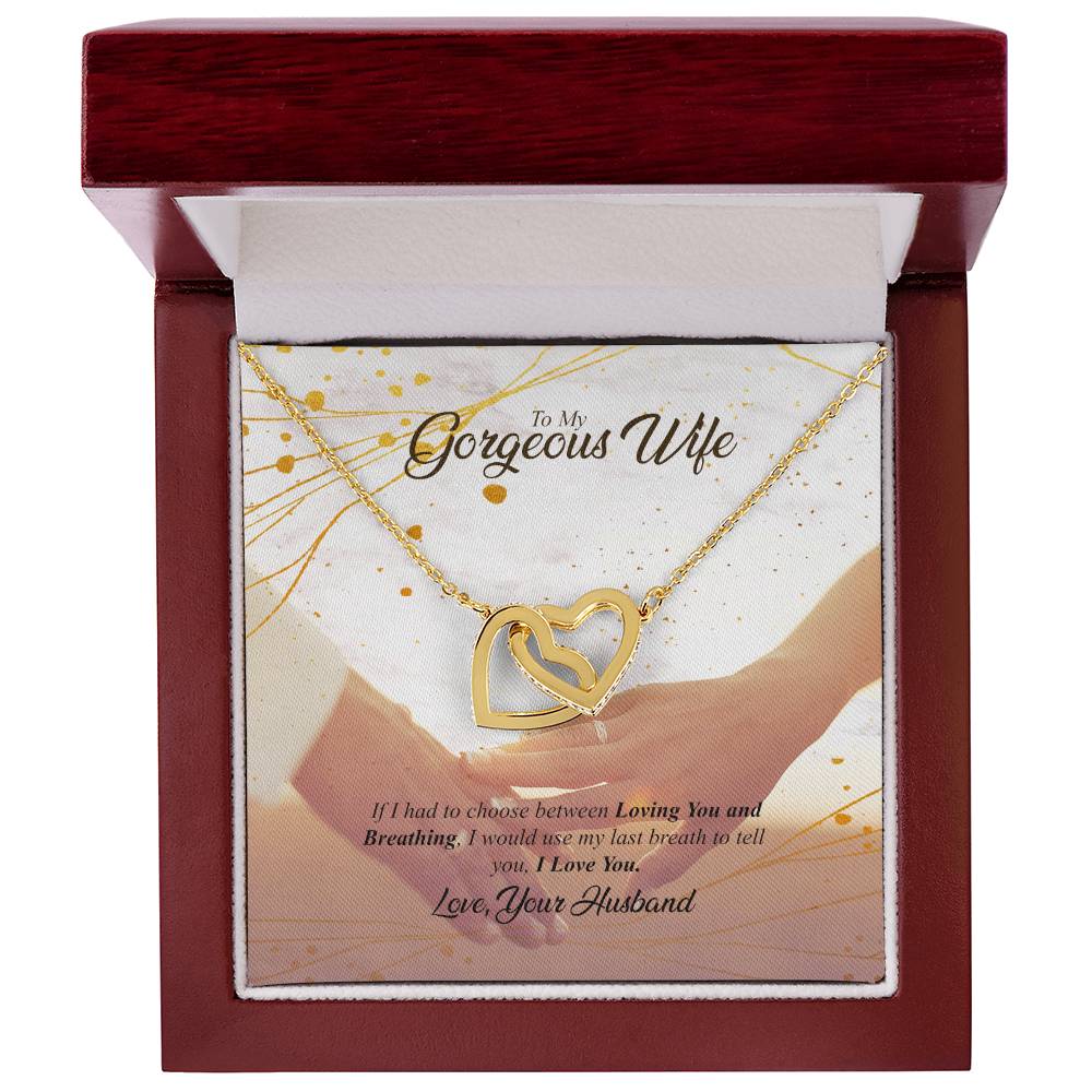 My Georgeous Wife - Interlocking Hearts Necklace