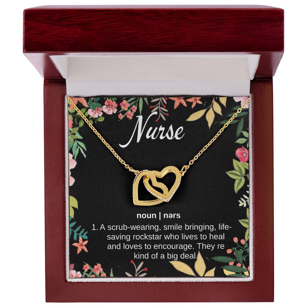 Nurse Gift Interlocking Hearts Necklace