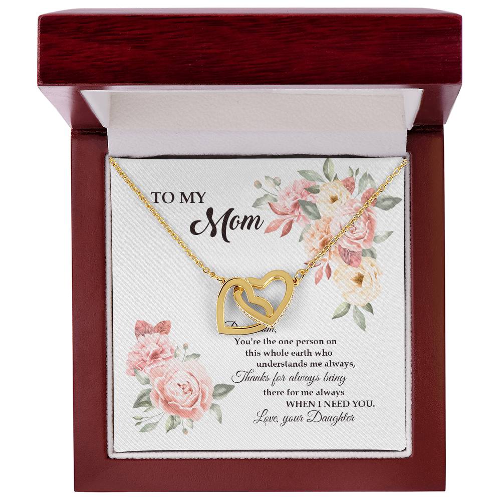Gift For Mom - I Need You - The Interlocking Heart Necklace Interlocking Hearts Necklace
