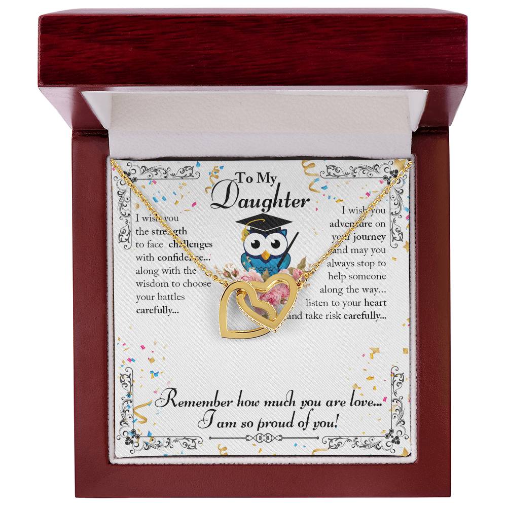 To My Daughter Necklace From Mum To Daughter Necklace For Daughter Birthday Birthday Necklace Birthday Gifts Gift For Daughter Interlocking Hearts Necklace