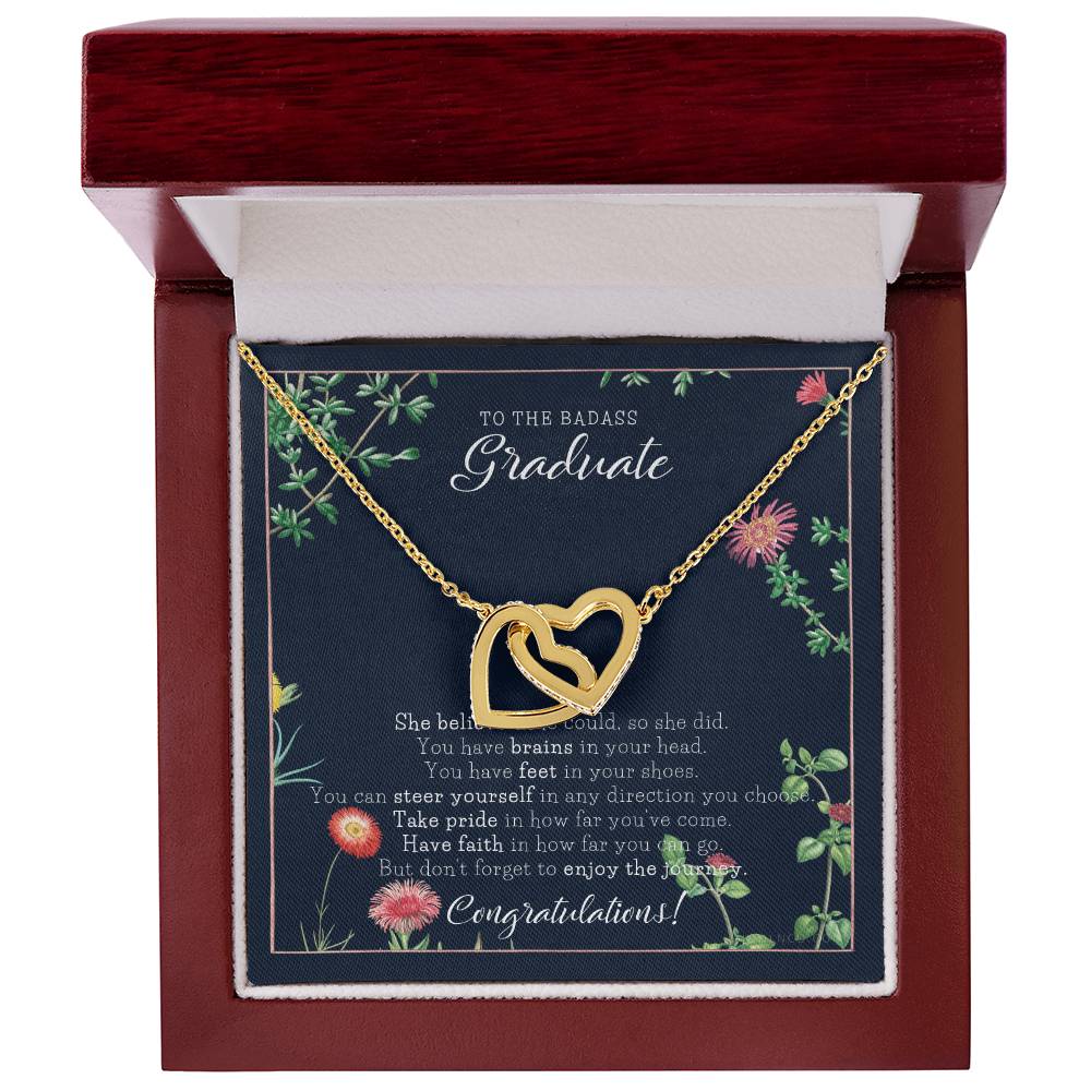 Graduation Gift Necklace Graduation Gift For Her College Graduation Gift For Her High School Senior Graduation Class Of Interlocking Hearts Necklace