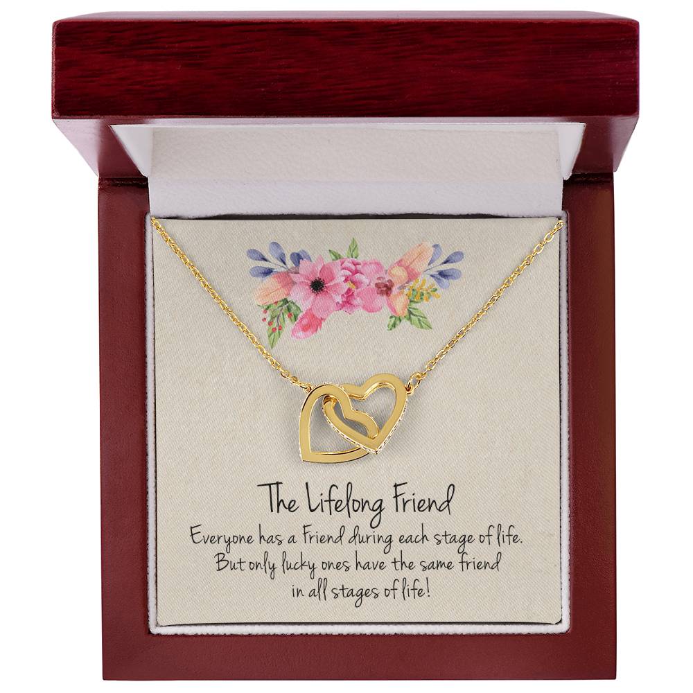 The Lifelong Friend Interlocking Heart Necklace Best Friend Gift Bff Gift Interlocking Hearts Necklace