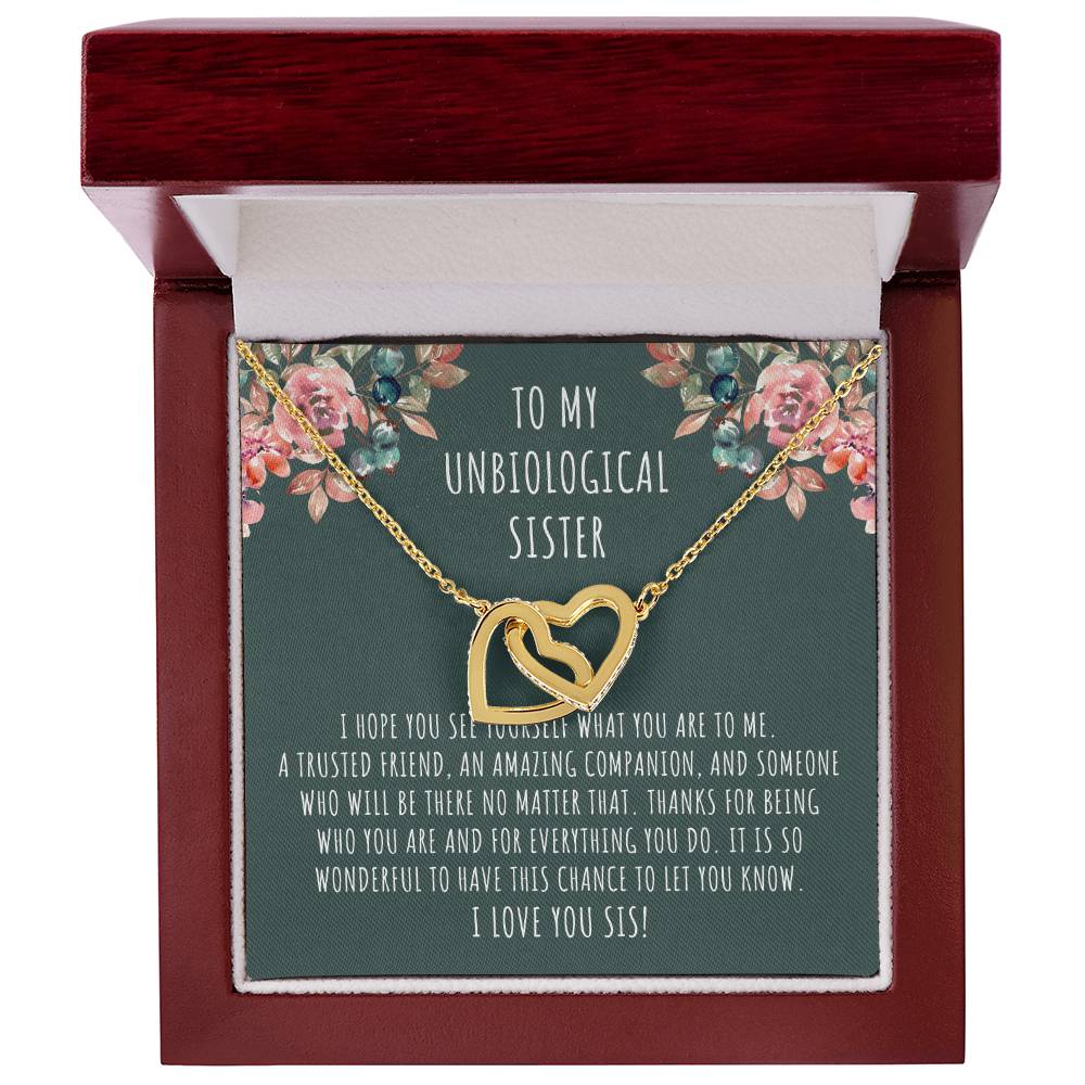 My Unbiological Sister What You Are To Me Interlocked Hearts Necklace Interlocking Hearts Necklace