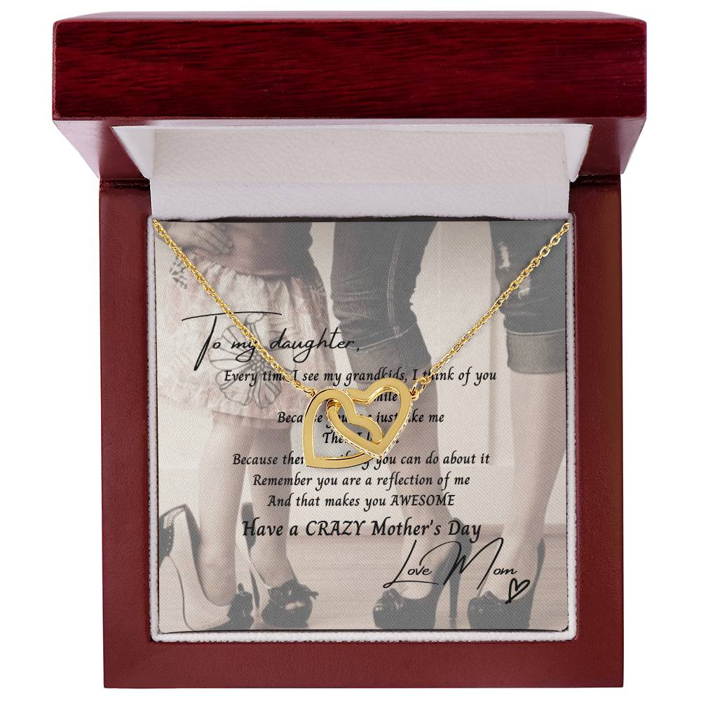 Luxury Interlocking Hearts - Mom To Daughter Interlocking Hearts Necklace