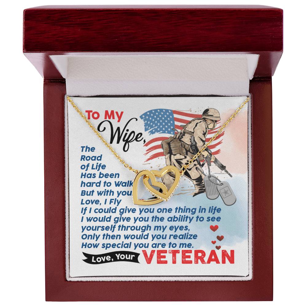 Veteran'S Wife - Interlocking Heart Necklace Interlocking Hearts Necklace