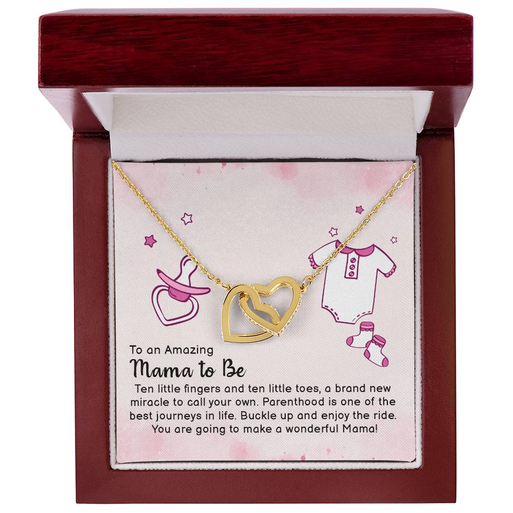 Interlocking Hearts Necklace To An Amazing Mama To Be