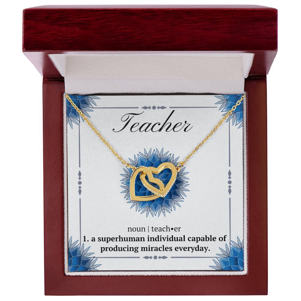 Best Gifts For Teacher Interlocking Hearts Necklace