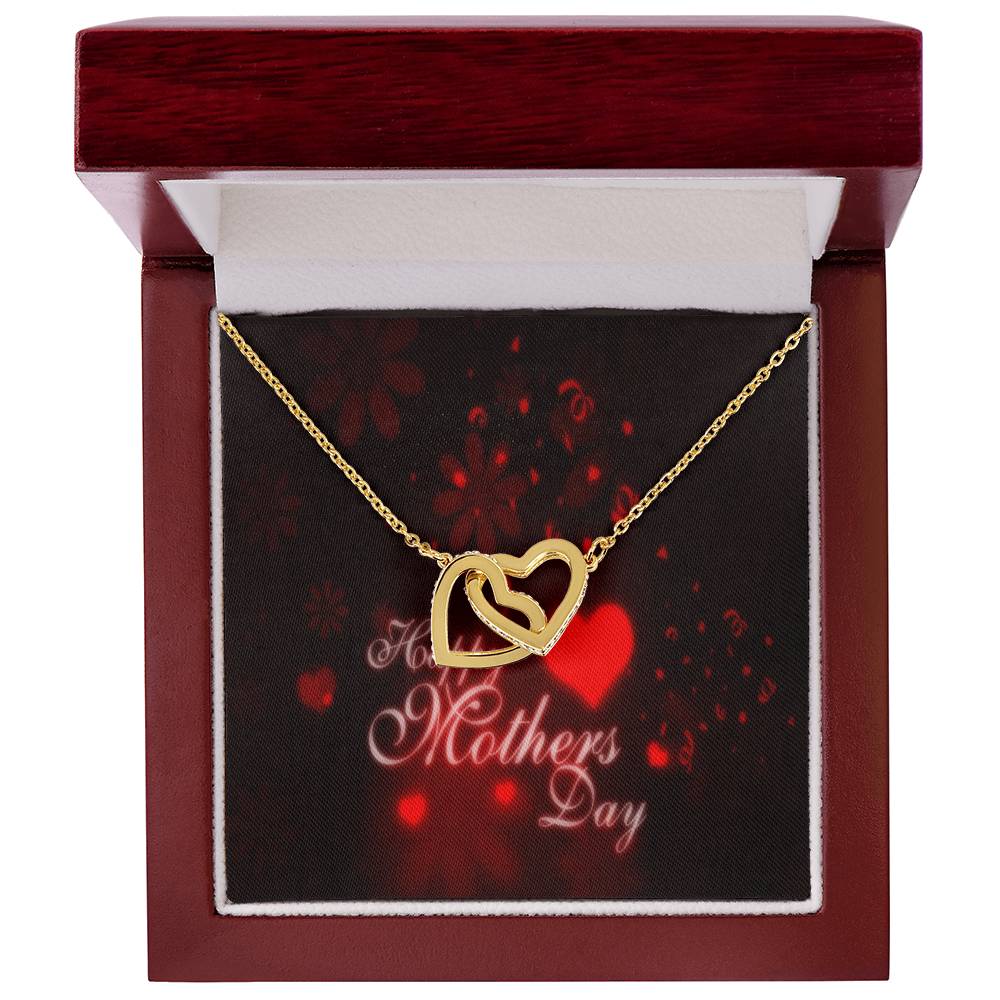 To My Gorgeous Mother Interlocking Hearts Necklace
