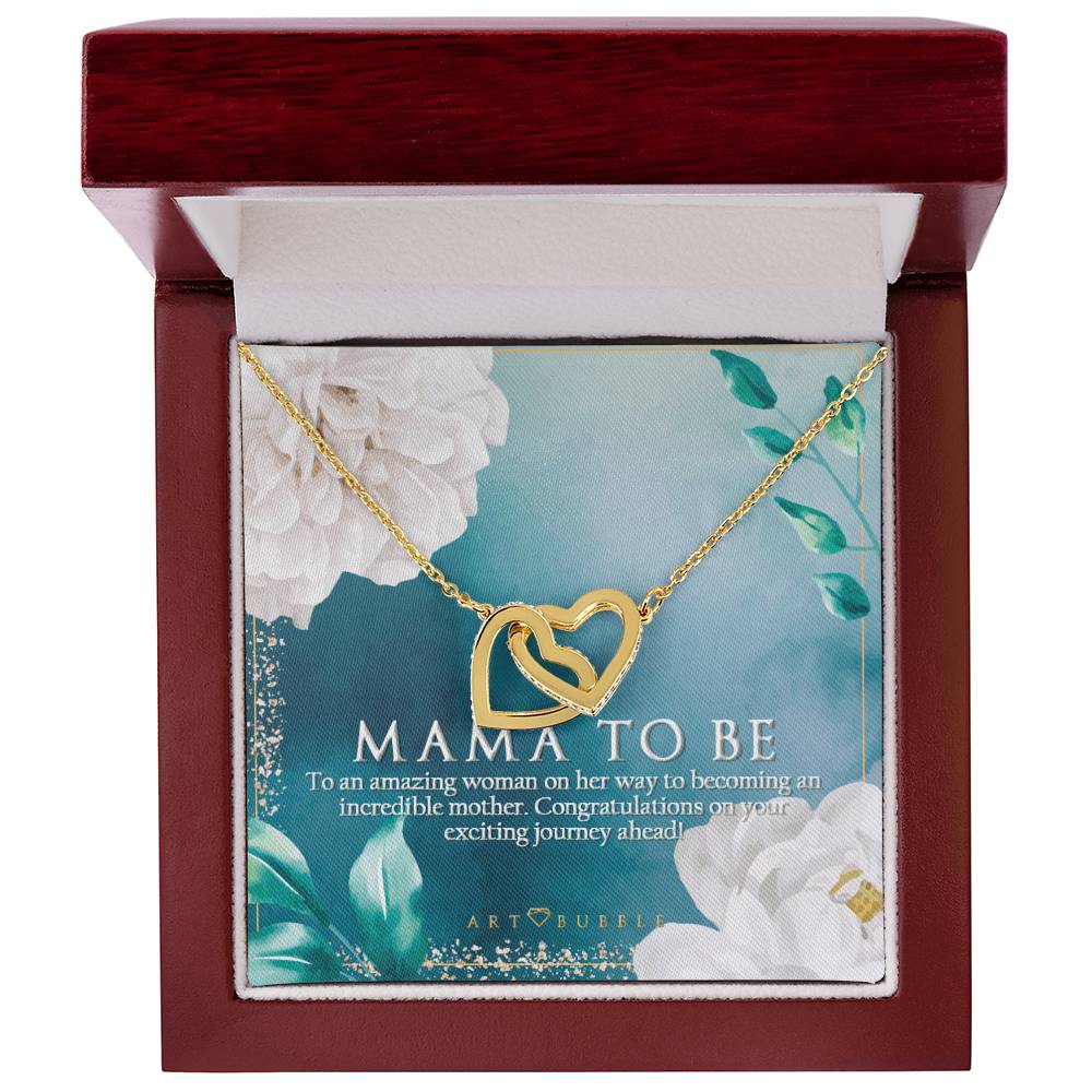 Mothers Day Gift For Future Mom Interlocking Hearts Necklace