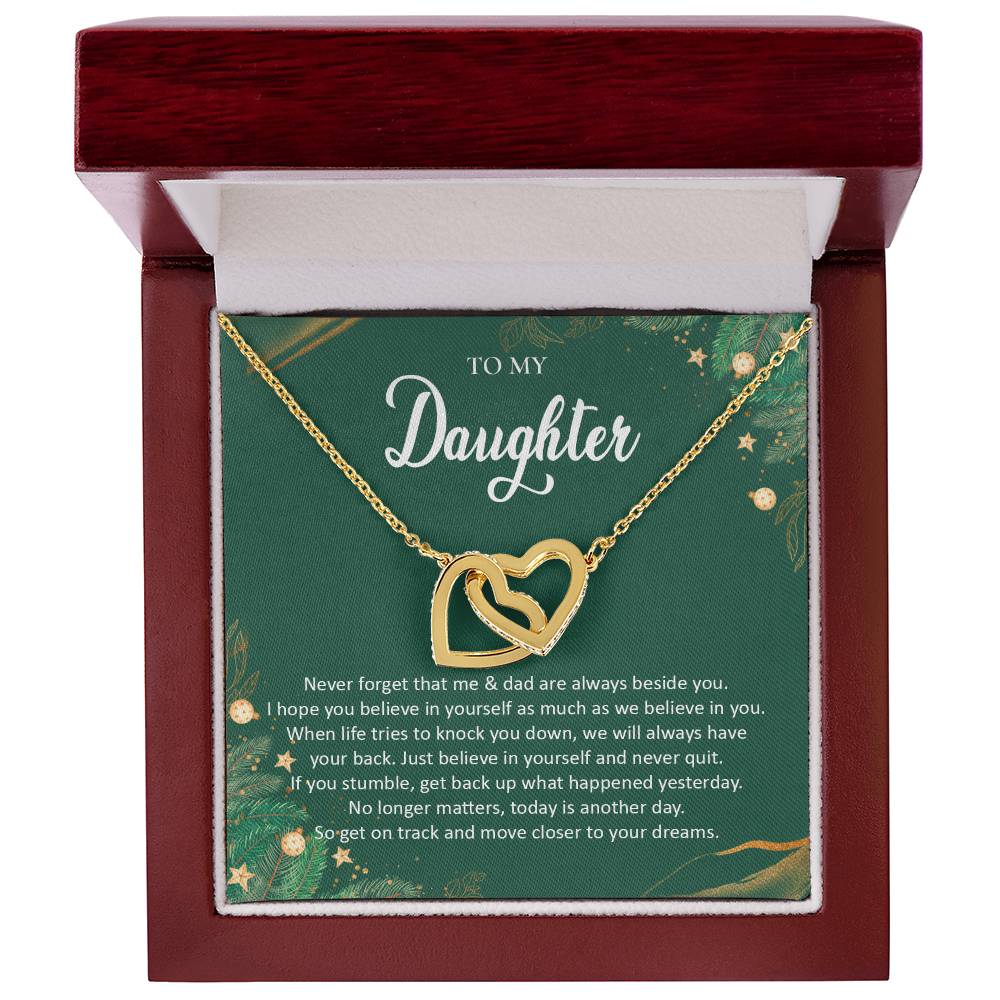 Home Always Beside You - Interlocking Hearts Necklace