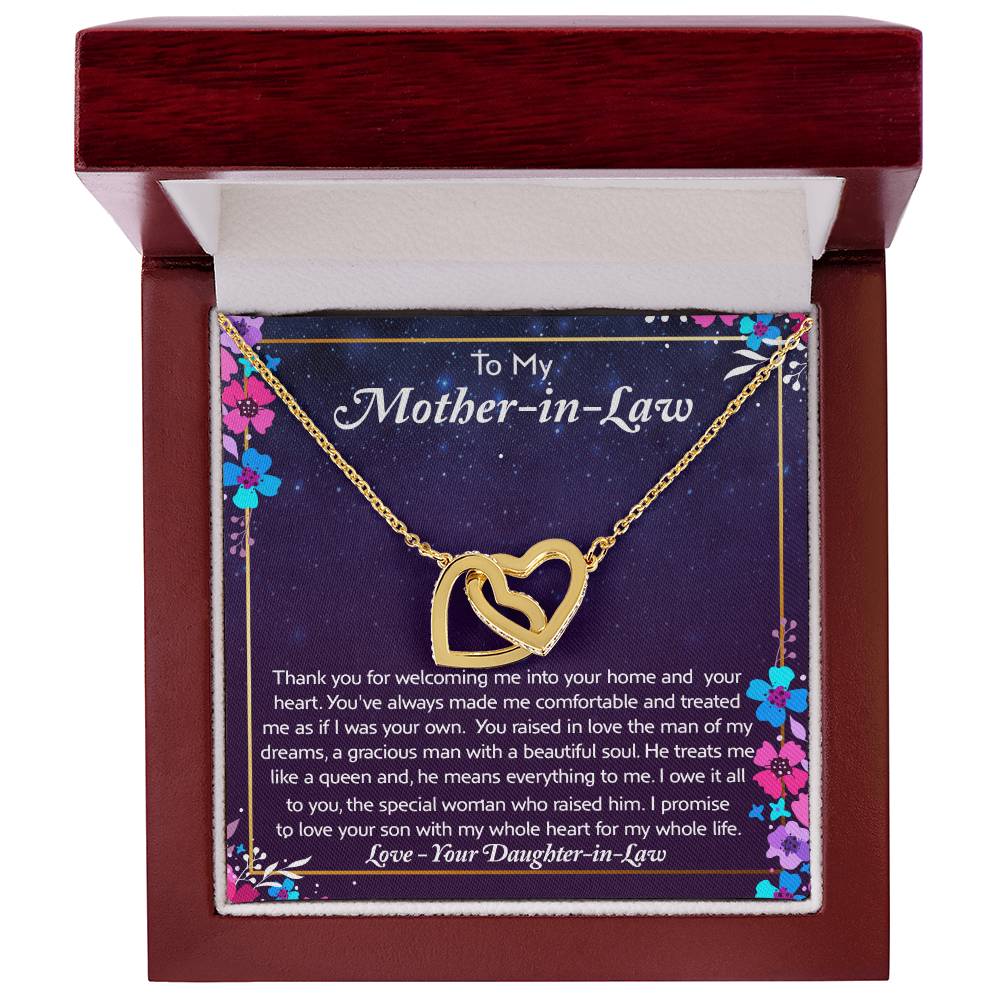 To My Mother In Law - You'Re A Special Woman - Necklace Interlocking Hearts Necklace