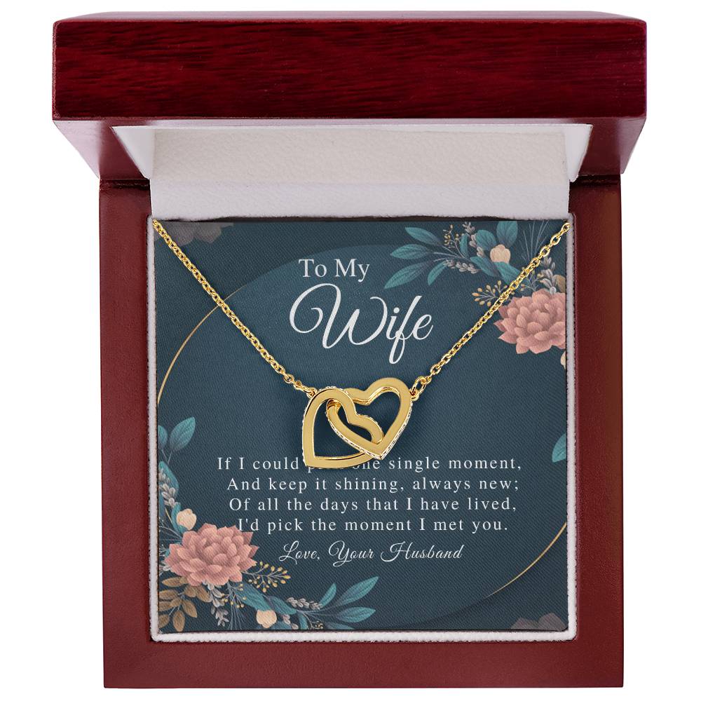 The Moment I Met You - Interlocking Hearts Necklace