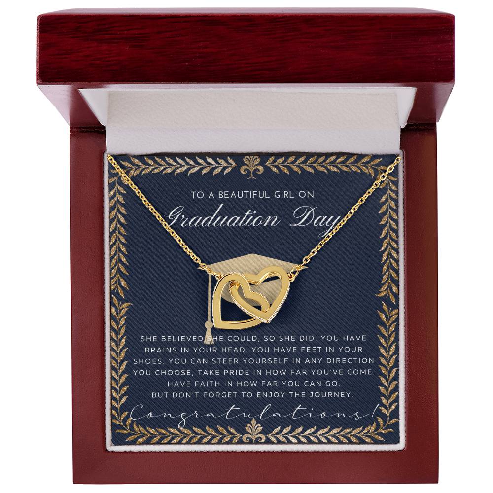 Graduation Gift Necklace For Daughter Graduation Gift For Her College Graduation Gift For Her High School Senior Graduation Mba Phd Master Class Of Interlocking Hearts Necklace