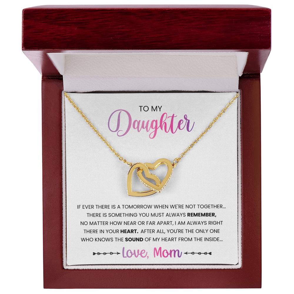 My Daughter - Sound Of My Heart Interlocking Hearts Necklace