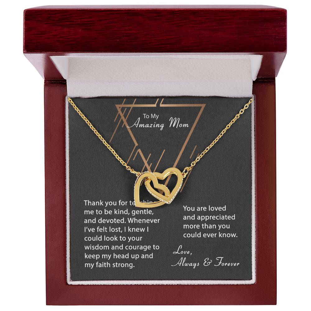 Keep My Faith Strong Necklace Interlocking Hearts Necklace