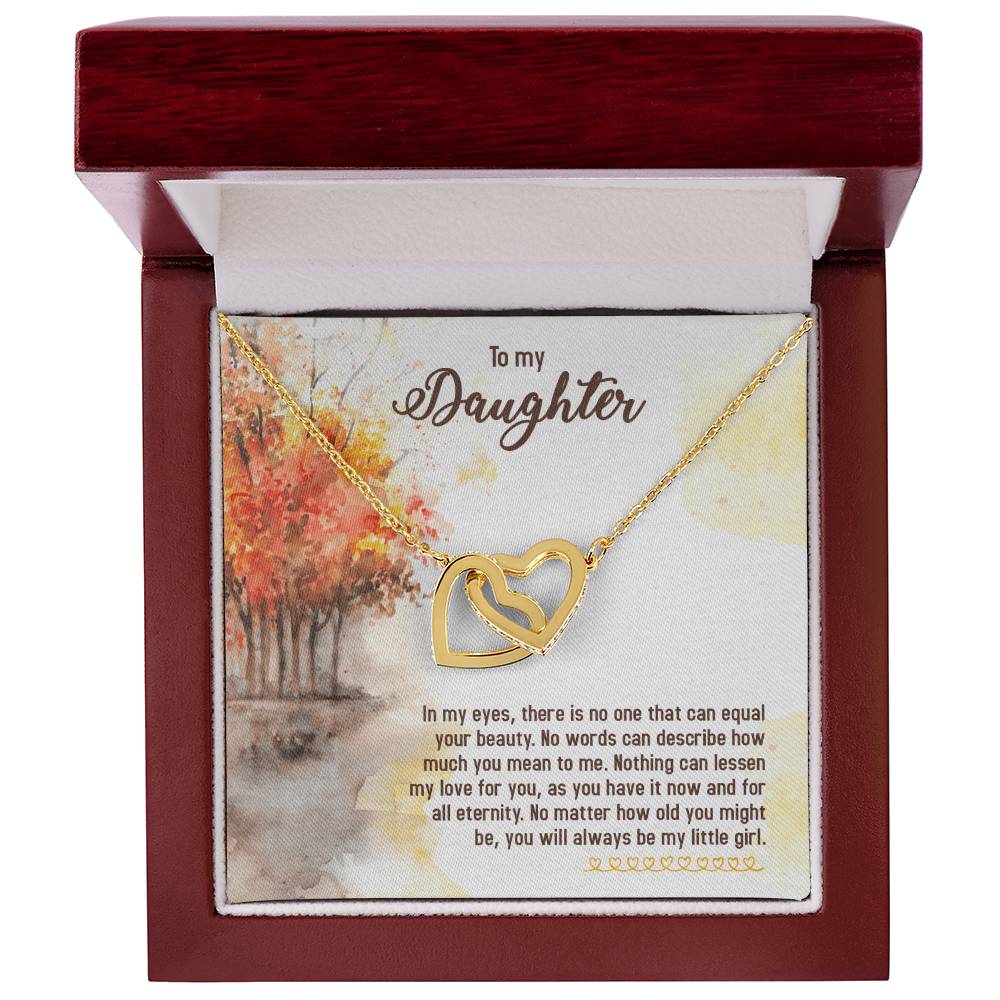 Interlocked Hearts Necklace - For Daughter Interlocking Hearts Necklace