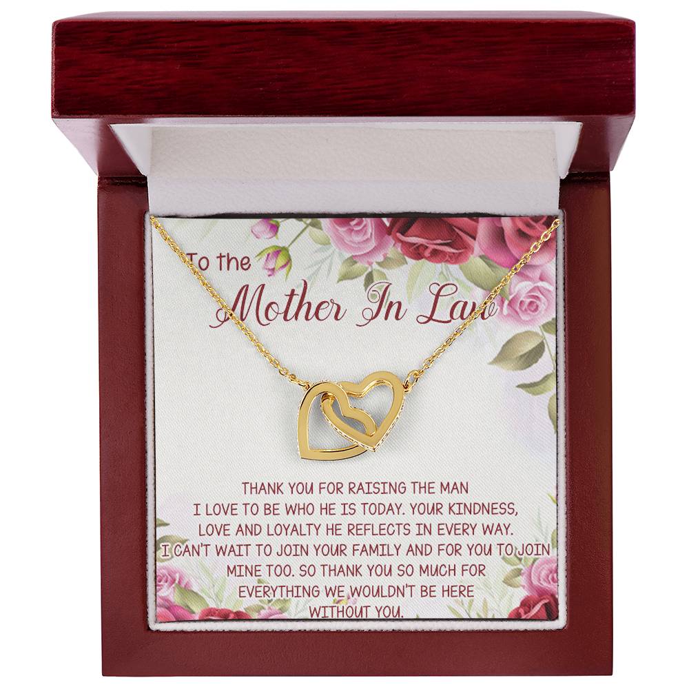 Mother In Law Necklace Gift Mother Of The Groom Jewelry Box Gift Mother In Law Wedding Gift Mother In Law Interlocking Hearts Necklace