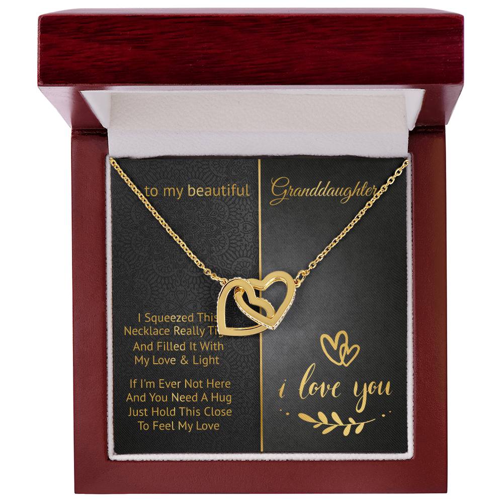 To My Beautiful Granddaughter - Love And Light - Interlocking Hearts Necklace