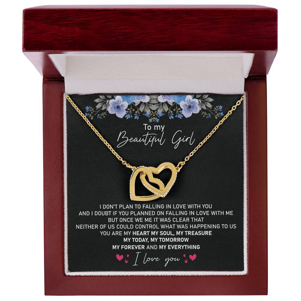 Perfect Valentines Necklace Gift For Girlfriend Wife Future Wife Interlocking Hearts Necklace