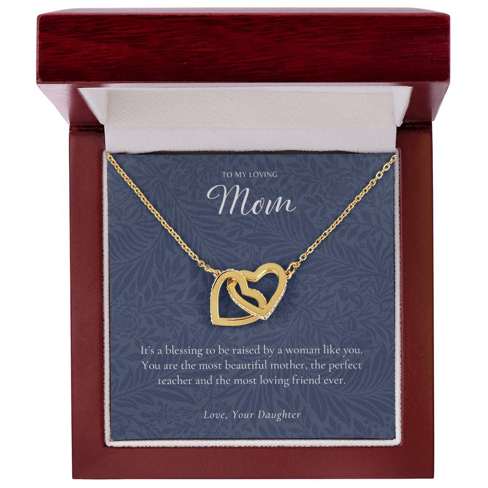 Gift For Mom From Daughter Mother Necklace From Daughter Mother'S Day Gift From Daughter Best Mom Gift Mother'S Birthday Gift Interlocking Hearts Necklace
