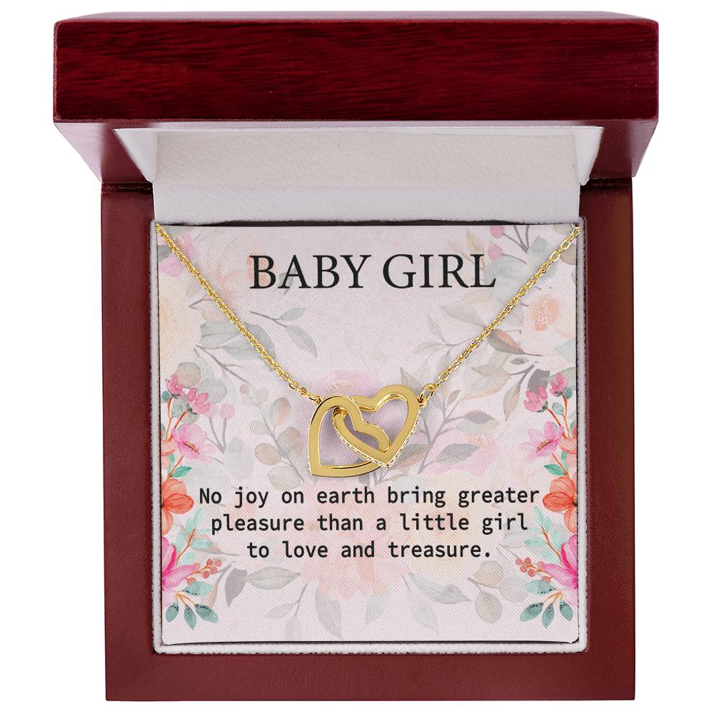 Mom To Be Gift Necklace It'S A Girl Necklace Gift New Baby Girl Gift For Mom It'S A Girl Jewelry Interlocking Hearts Necklace