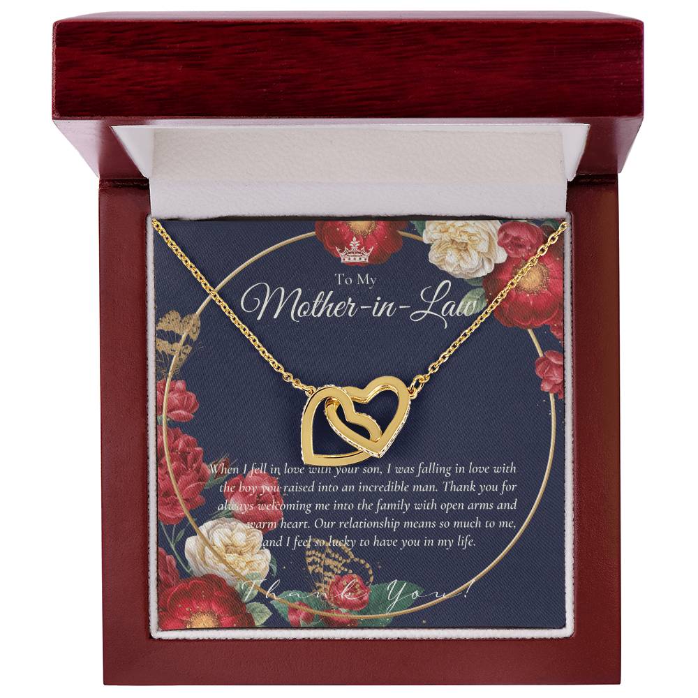 Mother In Law Gift Mom In Law Jewelry Mother'S Day Gift For Mother-In-Law Gift For Mother In Law Mother-In-Law Necklace Interlocking Hearts Necklace
