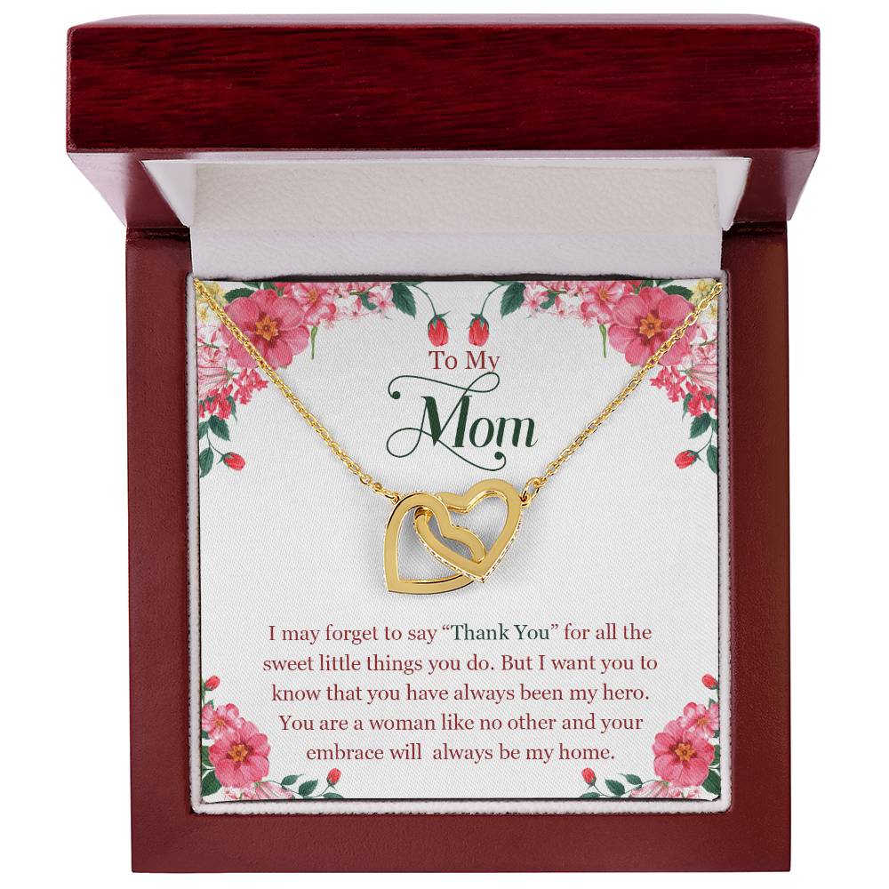 Mothers Day Interlocking Heart Necklace Gorgeous Gift For Mom Interlocking Hearts Necklace