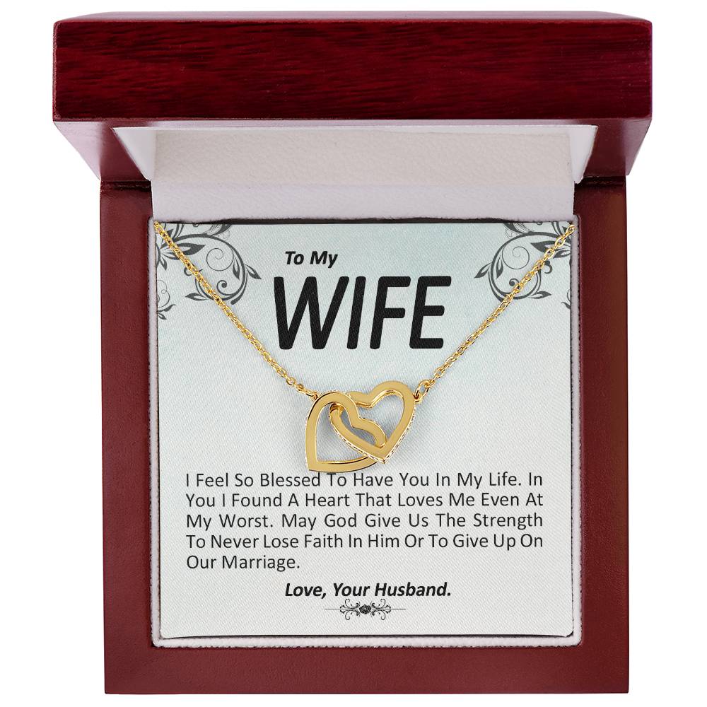 I Feel So Blessed To Have You In My Life - Interlocking Hearts Necklace
